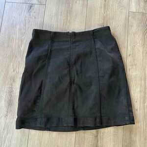 Free People Black Mini Skirt Zip up back
